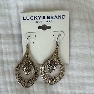 Lucky Brand Paisley Shaped Gold / brass earrings